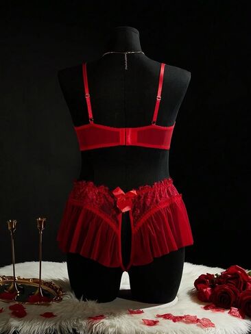 Mesh Lingerie for Women Sexy Cut Out Sheer 1 Piece Bra Underwired Underwear in Saudi Arabia