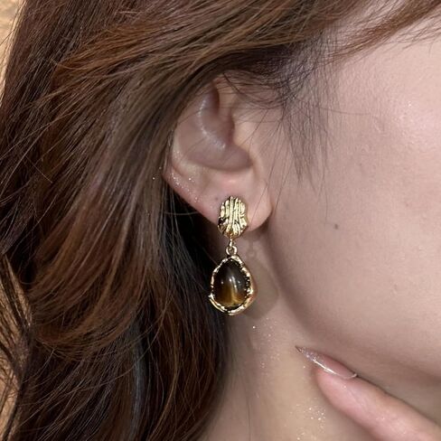 2PCS Maillard Gold Clip On Earrings for Women Dangle Ear Clips Wedding Anniversay Birthday Daily Wear in Saudi Arabia