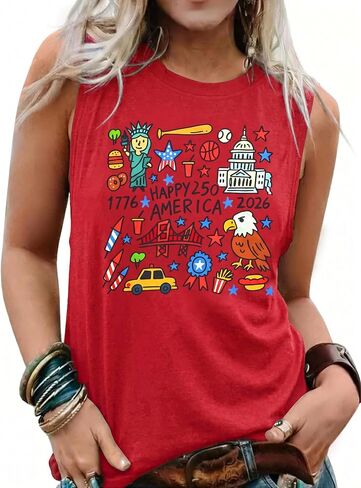 JINTING 250 Anniversary USA Tank Tops Women 4th of July American Flag Shirts We The People Patriotic Tanks in Kuwait