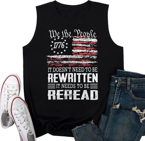 JINTING 250 Anniversary USA Tank Tops Women 4th of July American Flag Shirts We The People Patriotic Tanks in Kuwait