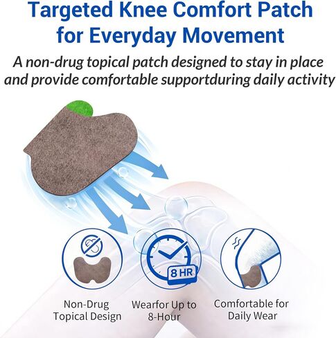 EAYONYUM 100 Count Knee Pain Relief Patches, Up to 8 Hours Heat Mugwort Patch, Maximum Strength Plaster for Knee & Sore Muscles, Stiffness, Strain, Joint Discomfort, Bone-on-Bone, Strong Adhesion in Kuwait