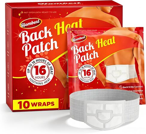 Portable Back Heat Wraps - 10 Count Long-Lasting Air-Activated Heating Patches for Lower Back & Muscle Discomfort, Disposable Heating Pad for Men Women in Kuwait