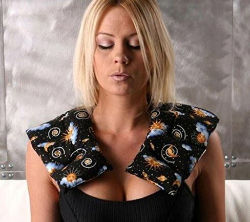 Nature's Approach Herbal Neck Wrap Microwavable Shoulder Wrap Cotton Organic Heating Pad - Cold Therapy Pain Relief for Muscle Tension Stress Reduction (Shoulder Wrap Celestial Indigo) in Saudi Arabia