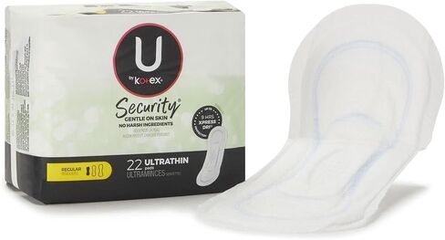 وسادة U من Kotex Security رفيعة للغاية، امتصاص عادي، Kimberly Clark 03904، 176 قطعة in Kuwait