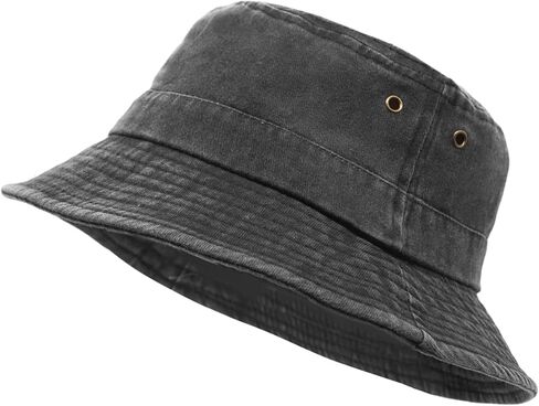 YAMEIZE Retro Cotton Bucket Hats for Women Men Vintage Trendy Fishing Foldable Sun Hat Summer Beach in Kuwait