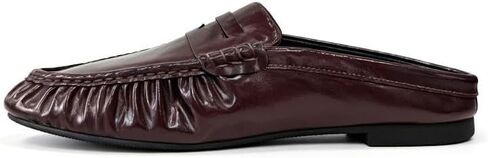 MAVMAX Mule Loafers for Women Slip On Round Closed Toe Backless Flats Fashion Ruched Comfortable Casual Slides Shoes in Saudi Arabia
