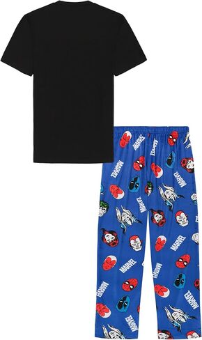Marvel Men's 2-piece Loose-fit Pajama Set, Soft & Comfortable Nightwear for Adults in Kuwait