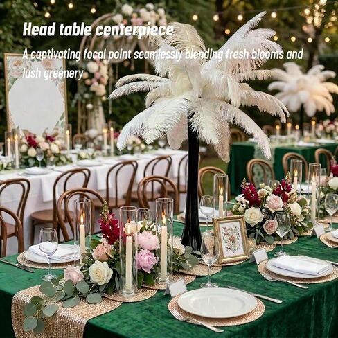 5 Pcs Hurricane Glass Candle Holder Sleeves, H: 9.6" D: 1.97" Open Ended Clear Cylinder Chimney Tubes, Bottomless Windproof Shades for Taper Candlesticks, Wedding Table Centerpieces Decor in Saudi Arabia
