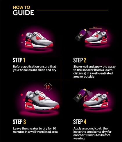Crep Protect Shoe Protector Spray - Rain & Stain Waterproof Nano Protection for Sneaker, Leather, Nubuck, Suede & Canvas (Pack of 4) in Kuwait