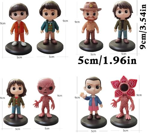 10Pcs Stranger Figure,Character Model Collectable Figure Creative Gift for Fans in Saudi Arabia