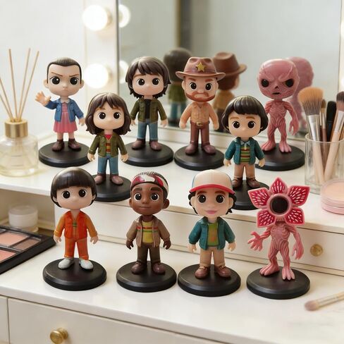 10Pcs Stranger Figure,Character Model Collectable Figure Creative Gift for Fans in Saudi Arabia