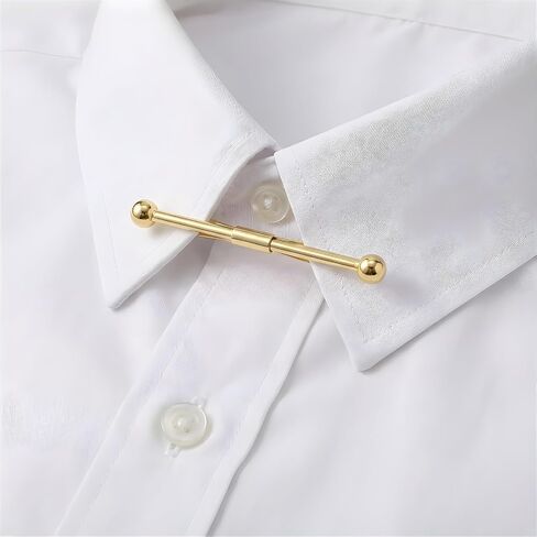 2PCS Collar Clips for Men, Gold & Silver Neck Tie Clip Collar for Formal Business Meeting Shirt Dress Anniversary Wedding Party in Kuwait