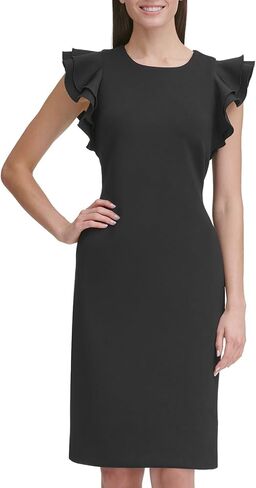 Tommy Hilfiger Womens Polyester Spandex Pattern Sheath Midi Layered Dress in Kuwait