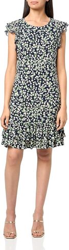 Tommy Hilfiger Womens Polyester Spandex Pattern Sheath Midi Layered Dress in Kuwait