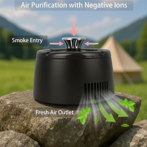 Smokeless Ashtray Indoor,Smoke Removing Ashtray for Home, Office, Car, Indoor and Outdoor Use Clean Air in Saudi Arabia