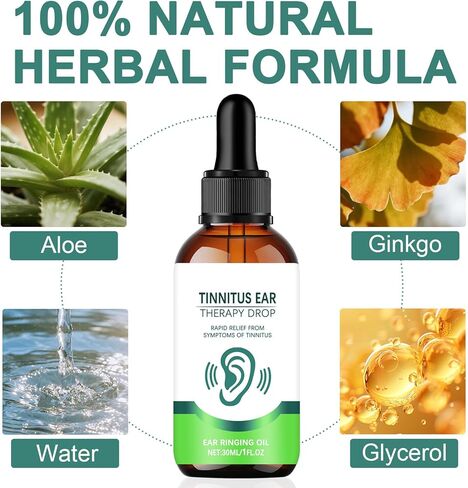 Tinnitus Relief for Ringing Ears, Ear Care Drops Promote Ear Comfort and Clarity, Effective Tinnitus Treatment Reduces Ears Noise and Improves Hearing in Both Men and Women, 1Pack-X1 in Saudi Arabia