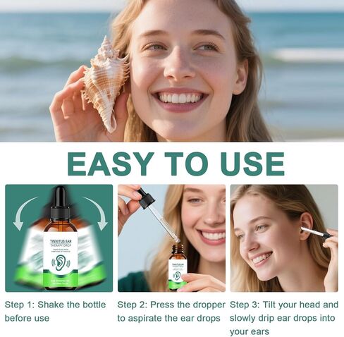 Tinnitus Relief for Ringing Ears, Ear Care Drops Promote Ear Comfort and Clarity, Effective Tinnitus Treatment Reduces Ears Noise and Improves Hearing in Both Men and Women, 1Pack-X1 in Saudi Arabia