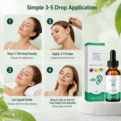 2PCS Tinnitus Relief Ear Drops, Earwax Removal & Ear Cleaning Solution, Ear Hygiene Liquid in Kuwait
