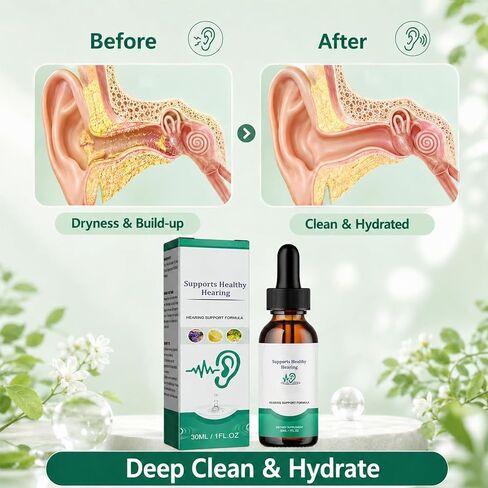 2PCS Tinnitus Relief Ear Drops, Earwax Removal & Ear Cleaning Solution, Ear Hygiene Liquid in Kuwait