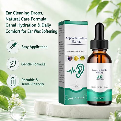 2PCS Tinnitus Relief Ear Drops, Earwax Removal & Ear Cleaning Solution, Ear Hygiene Liquid in Kuwait