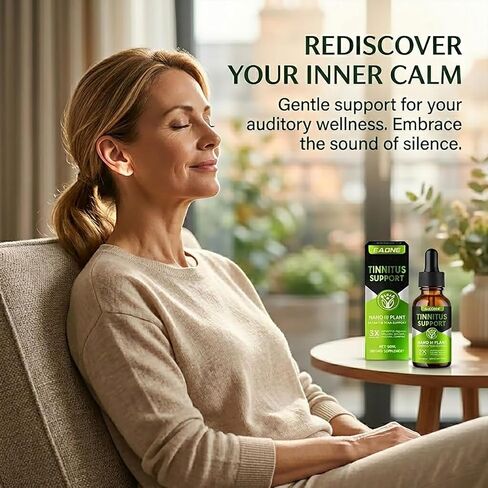 Tinnitus Relief for Ringing Ears, 60ml Natural Tinnitus Relief Drops, Supports Auditory Clarity and Comfort, Soothes Ears Buzzing and Noise, Premium Blend Formula for Inner Ear Health in Saudi Arabia