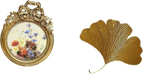 Round Picture Frame Small Vintage Golden Picture Decorative Ornate Round Resin Photo Frame Sculptures Made from Resin and Wrought Iron in Saudi Arabia