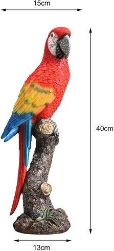 Round Picture Frame Parrot Figurine Animal Sculpture Collectible Garden Statue Resin Material Suitable for Home Decoration Office Decoration in Saudi Arabia