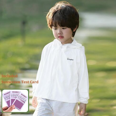 XuoAz Kids Lightweight Sun Shirt UPF 50+ UV Protection Hoodie Long Sleeve Sun Jacket for Boys Girls in Kuwait
