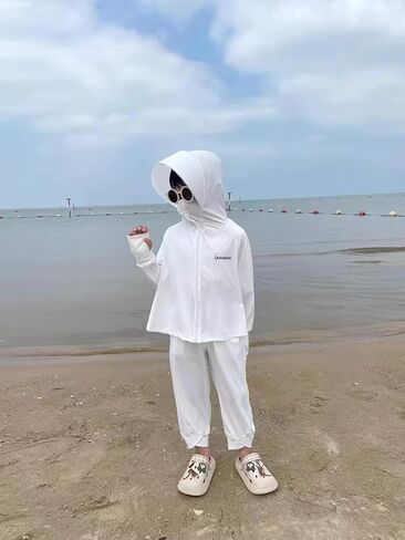 XuoAz Kids Lightweight Sun Shirt UPF 50+ UV Protection Hoodie Long Sleeve Sun Jacket for Boys Girls in Kuwait