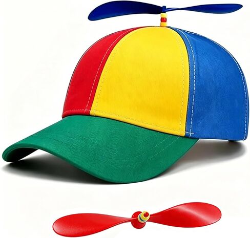 Propeller Hat Adult Baseball Cap: Funny Helicopter Hat for Men Women,Colorful Spinny Hat for Party,Outdoor Fun in Saudi Arabia