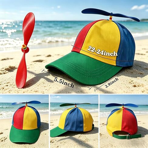 Propeller Hat Adult Baseball Cap: Funny Helicopter Hat for Men Women,Colorful Spinny Hat for Party,Outdoor Fun in Saudi Arabia