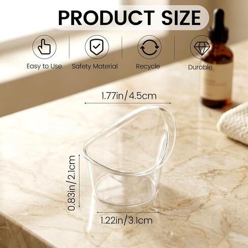 50Pcs Eye Wash Cup Eye Care Tool Rinse and Flush Kit Disposable Portable Plastic Measuring Cup for Quick Effective Soothing Tired Eyes for Travel Cleaning, 5ml in Kuwait
