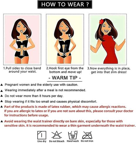 YIANNA Waist Trainer for Women Latex Underbust Tummy Control Waist Cincher Corset Hourglass Body Shaper Zipper and Hooks in Saudi Arabia