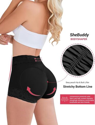 Butt Lifting Panties, Tummy Control Shapewear for Women Compression Underwear Short Lace Butt Lifter Shapewear in Saudi Arabia