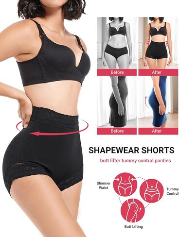 Butt Lifting Panties, Tummy Control Shapewear for Women Compression Underwear Short Lace Butt Lifter Shapewear in Saudi Arabia