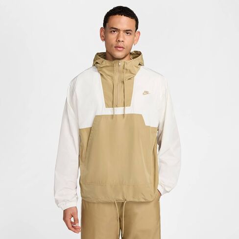 جاكيت رجالي من Nike NSW Club Marina Anorak (HJ1957-133، شراعي/بيج) مقاس كبير in Kuwait