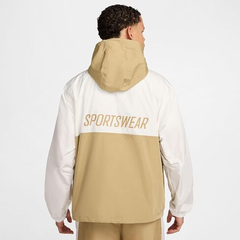 جاكيت رجالي من Nike NSW Club Marina Anorak (HJ1957-133، شراعي/بيج) مقاس كبير in Kuwait