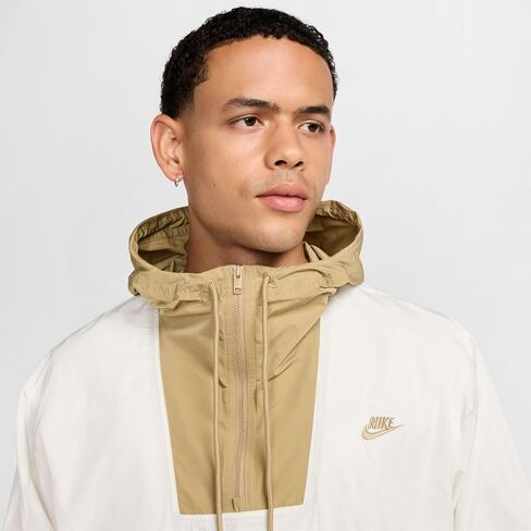 جاكيت رجالي من Nike NSW Club Marina Anorak (HJ1957-133، شراعي/بيج) مقاس كبير in Kuwait