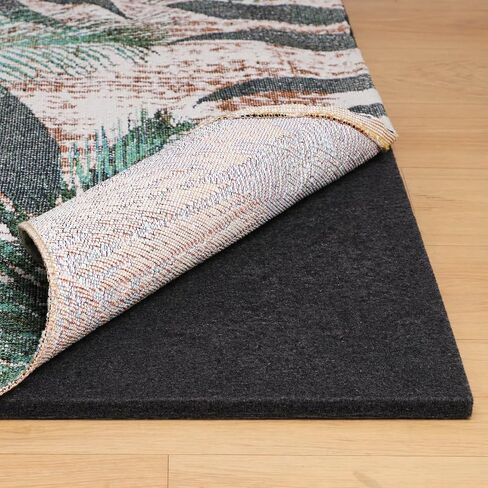 Rug Pad 6x9 Non Slip for Hardwood Floors, 1/8" Extra Thick Waterproof Felt Carpet Pad, Low Profile Underlay for Area Rugs, Safe for LVP & All Floor Finishes, Odorless & Soundproof in Saudi Arabia