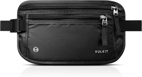 حزام نقود VULKIT للسفر، حامل جواز سفر مخفي، محفظة سفر مضادة للسرقة تحت الملابس، حقيبة خصر تحجب RFID، حزمة فاني سرية، أرجواني بنفسجي in Kuwait