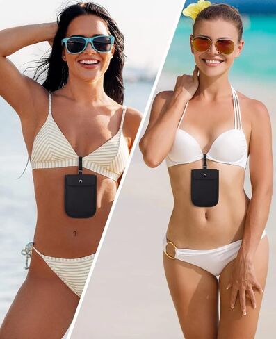 1Pc Black Hidden Undercover Travel Bra Wallet for Women, Washable Bra Wallet, Secret Stash Pocket for Credit Cards, Money, Valuables with Adjustable Elastic Strap in Saudi Arabia