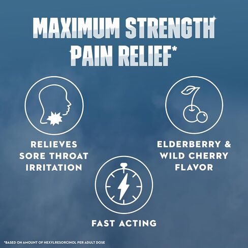 Mucinex Instasoothe Sore Throat Relief, Sore Throat Lozenges, Sore Throat Medicine with Hexylresorcinol, Cough Drops Alternative, 20 Elderberry & Wild Cherry Medicated Numbing Throat Drops in Saudi Arabia