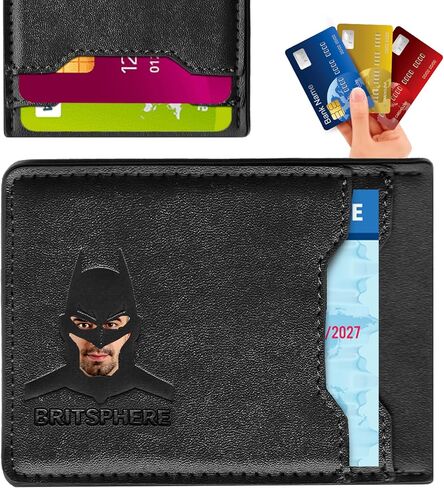 RFID Blocking Credit Card Leather Bat Wallet Man, Superhero Mask - Slim Card Holder, Bat ID Heroic wallet- Unique Gift Birthday, Anniversary, for Dad, Husband, Boyfriend, Father's day in Kuwait