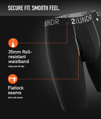 2UNDR Swing Shift 9" Long Leg Boxer Briefs for Men, Mens Pouch Underwear with Patented Joey Pouch, Modal Underwear Men, Moisture Wicking, X-Large, Blackout in Saudi Arabia