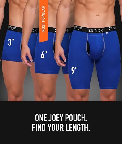 2UNDR Swing Shift 9" Long Leg Boxer Briefs for Men, Mens Pouch Underwear with Patented Joey Pouch, Modal Underwear Men, Moisture Wicking, X-Large, Blackout in Saudi Arabia