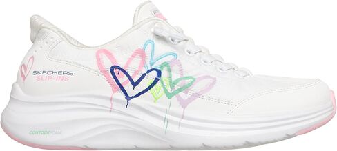 Skechers Womens Contour Foam Cozy Fit Timeless Heart Hands Free Slip-ins in Kuwait