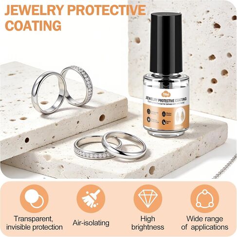 Jewelry Protective Coating, Jewelry Sealant Transparent and Invisible, Provides Lasting Protection, Protective Barrier, Suitable for Rings, Earrings, Necklaces, and Bracelets in Saudi Arabia