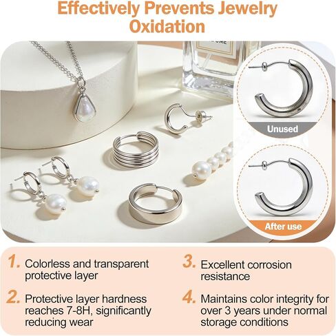 Jewelry Protective Coating, Jewelry Sealant Transparent and Invisible, Provides Lasting Protection, Protective Barrier, Suitable for Rings, Earrings, Necklaces, and Bracelets in Saudi Arabia