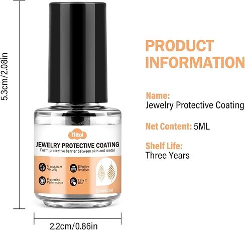Jewelry Protective Coating, Jewelry Sealant Transparent and Invisible, Provides Lasting Protection, Protective Barrier, Suitable for Rings, Earrings, Necklaces, and Bracelets in Saudi Arabia