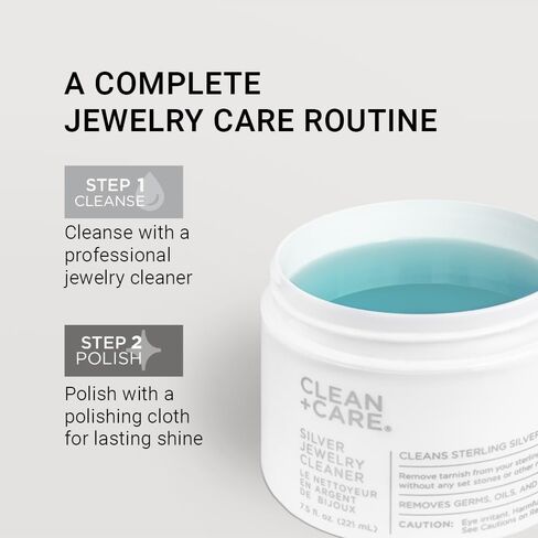 Silver Jewelry Cleaner – Professional Silver Cleaning Solution for Rings, Necklaces, Bracelets & Earrings – Gentle Tarnish Remover, Silver Jewelry Care, Polish & Maintenance Solution in Saudi Arabia
